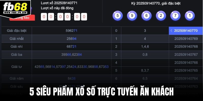5 siêu phẩm xổ số trực tuyến ăn khách